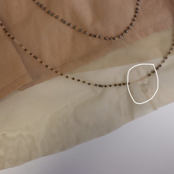 Candela Marseille Beaded Blouson Gown Maxi Dress Formal Evening Gold Cream - Picture 10 of 10